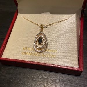Genuine sapphire necklace